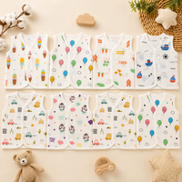 🌈 Cute Baby Jabla Set Pack of 6 👶 Soft Cotton Sleeveless Vest