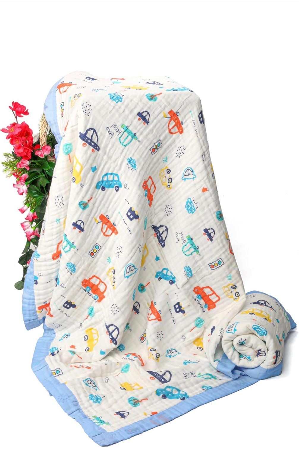 ☁️ Premium Muslin Swaddle Blanket For Babies 👶 Soft Cotton Wrap