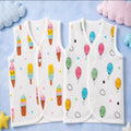 🎈 Sweet Pop Muslin Baby Vest Combo – Pack of 2