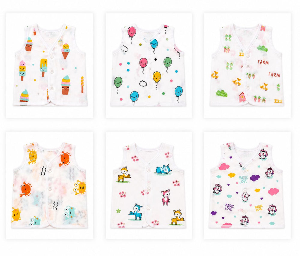 👶 Muslin Cotton Baby Vests – Soft, Breathable & Gentle for Delicate Skin 💖