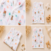 💖Soft Muslin Baby Vest | Lightweight Sleeveless Jabla for Infants”👶