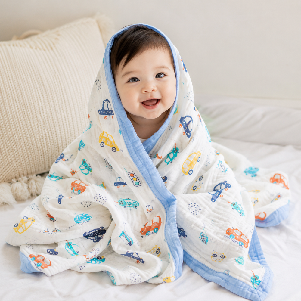 ☁️ Premium Muslin Swaddle Blanket For Babies 👶 Soft Cotton Wrap