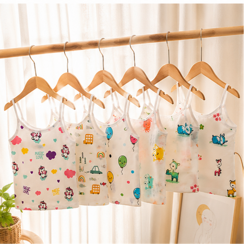 💖 Baby Girl Soft Cotton Slip Top Combo – Pack of 5