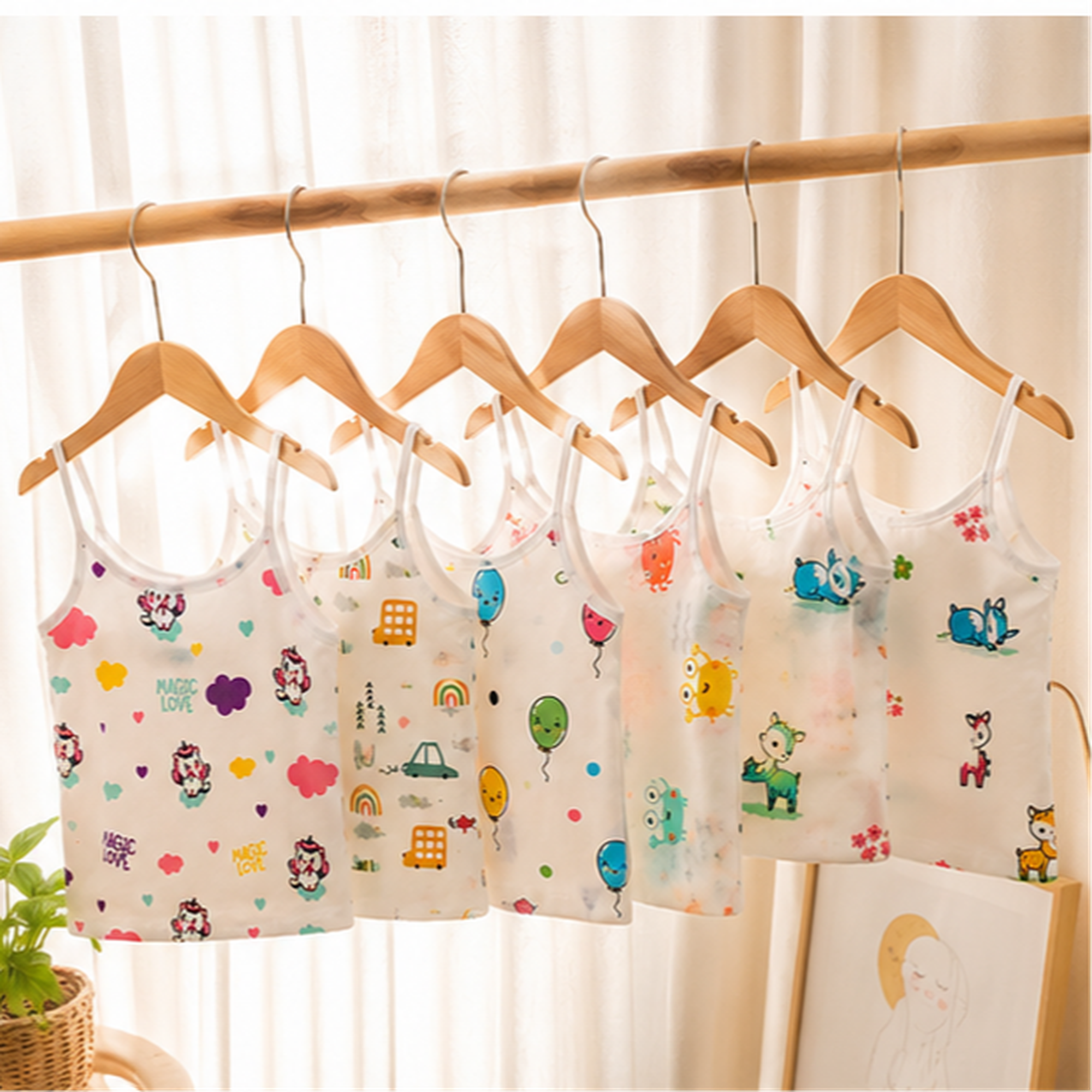 💖 Baby Girl Soft Cotton Slip Top Combo – Pack of 5
