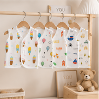 🌈 Cute Baby Jabla Set Pack of 6 👶 Soft Cotton Sleeveless Vest