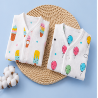🎈 Sweet Pop Muslin Baby Vest Combo – Pack of 2