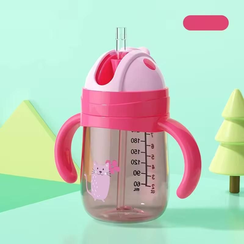 🌈 Adorable Kids Sipper Bottle with Handles & Straw – Leakproof, Safe & Fun for Everyday Use 🍼✨