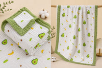 🥑 Premium Muslin Cotton Baby Blanket – Softness Your Baby Will Love 👶💚