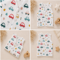 💖Soft Muslin Baby Vest | Lightweight Sleeveless Jabla for Infants”👶