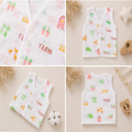 💖Soft Muslin Baby Vest | Lightweight Sleeveless Jabla for Infants”👶